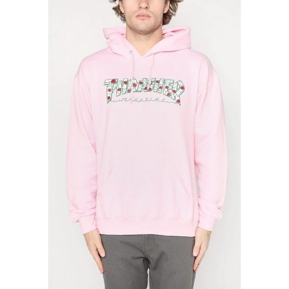 Thrasher Other - Men's THRASHER Pink Rose Logo Cotton Fleece Hoodie Sweatshirt, Size M